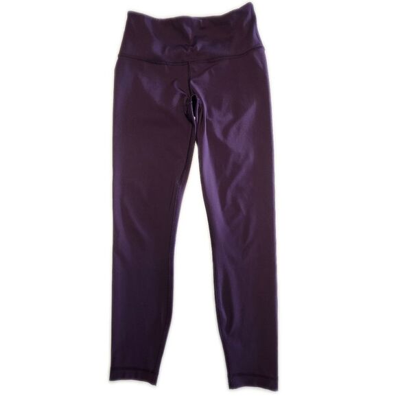 90 Degree By Reflex Ankle Length Deep Purple Athletic Leggings, Small - Picture 2 of 5
